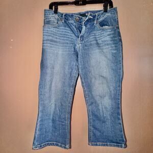 1822 Women's Blue Denim Cropped Jeans - Size 10